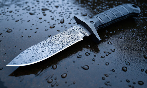 Rugged Quick-Draw Combat Knife Featuring Matte Silver Handle, Engineered for Precision and Unyielding Tactical Efficiency