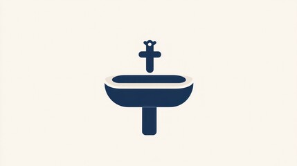 Bathroom Sink Icon, Modern, Vector Graphic.  Use Web design, graphic design, app icon