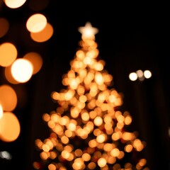 Abstract christmas tree Bokeh light lights background bokeh abstract light bright effect shiny