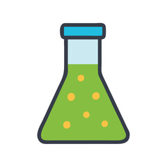Biology chemical beaker icon