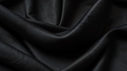 Fototapeta premium Smooth Black Fabric