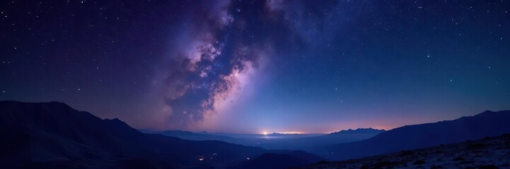 Vast, star-studded night sky, cosmic dust visible ,  Milky Way,  starfield,  deep space