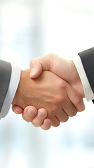Close up of handshake between two business partners, symbolizing agreement and collaboration