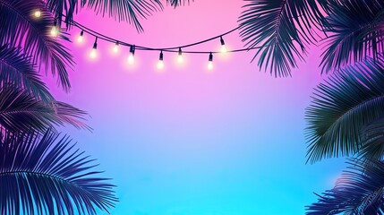 Background for a summer evening party advertisement, including copy space