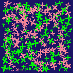 Abstract green pink background on dark blue. The base color can be changed as desired. Background for design. Vector illustration