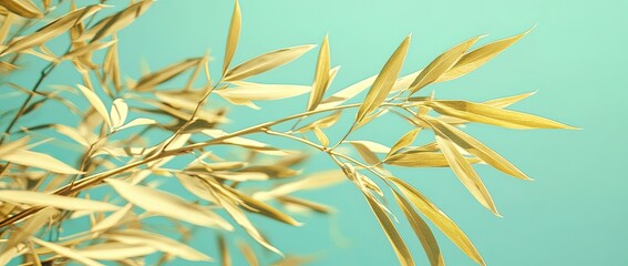 Naklejka premium A panoramic summer background featuring a blue sky and palm trees from a below perspective, designed in a vintage style for tropical travel banners