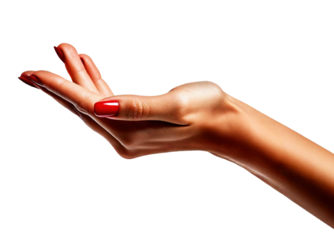 Female hand elegantly stretched, mock up for product display