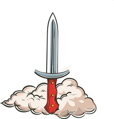 Fototapeta premium vector illustration of a sword