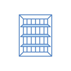 Bookshelf vector icon