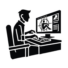 3D Animator Silhouette