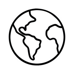 Global travel tourism line icon