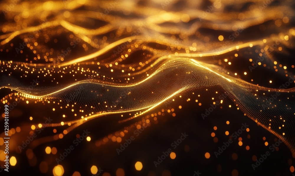 Poster intricate web of glowing data points in a futuristic network environment, symbolizing seamless globa