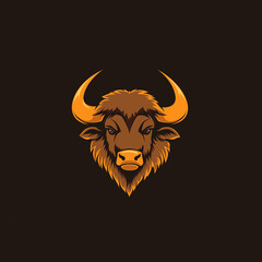 Brave buffalo head logo on a rich brown gradient backdrop evokes strength, courage, and competitive energy