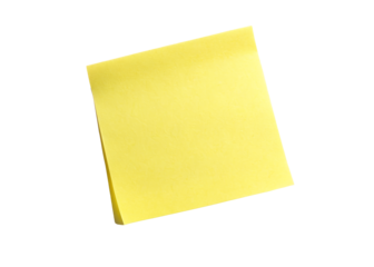 Yellow Note Sticker png, transparent background