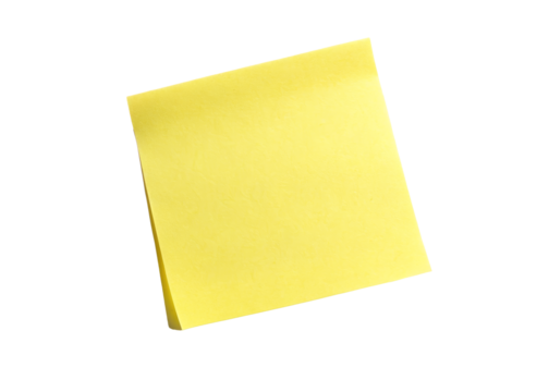 Yellow Note Sticker png, transparent background