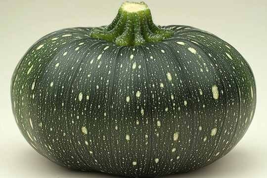 green pumpkin on a white background