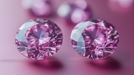Radiant Pink Diamonds: A Luxurious Close-Up