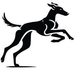 Obraz premium Azawakh Dog Silhouette Running