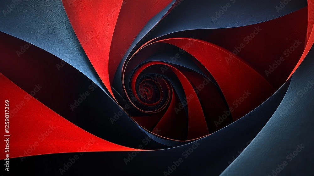 Aufkleber 3d blue geometric abstract background overlaps layer on dark space with diagonal lines decoration. m