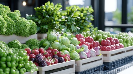 Fresh produce market stall display (1)