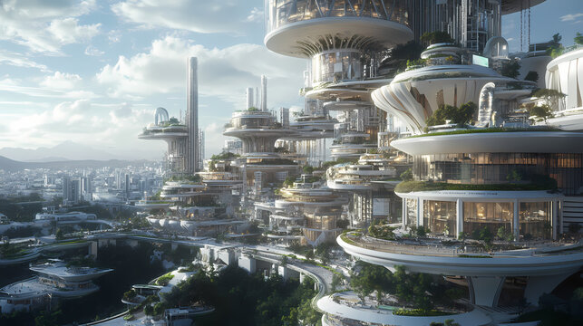 Global smart cities network in interconnected urban hubs ai-driven sustainability innovative technologies empowering progress sleek urban visuals. Gravity-Warped Cities. Illustration