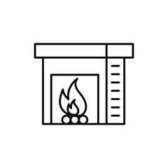 Fireplace vector icon
