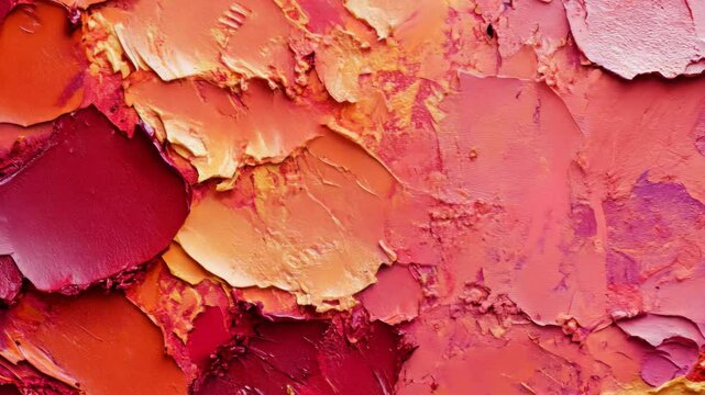An abstract canvas background with vibrant coral and deep ruby red clay, showcasing dynamic shapes and a textured finish that exudes energy and warmth.