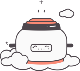 vector illustration of an electric kettle