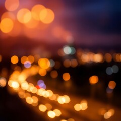 Fototapeta premium Abstract circular bokeh background city lights in the twilight Bokeh light lights background bokeh abstract light bright effect shiny