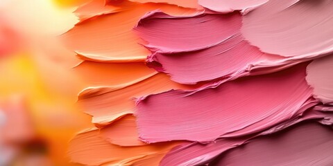 Colorful abstract texture with vibrant pink and orange brush strokes