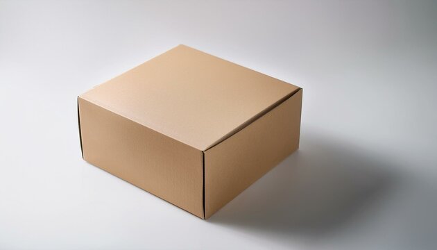 Mockup de caja de packaging en fondo neutro para branding