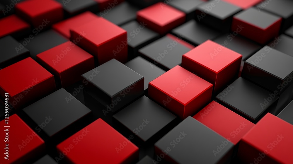 Poster abstract 3d cube background