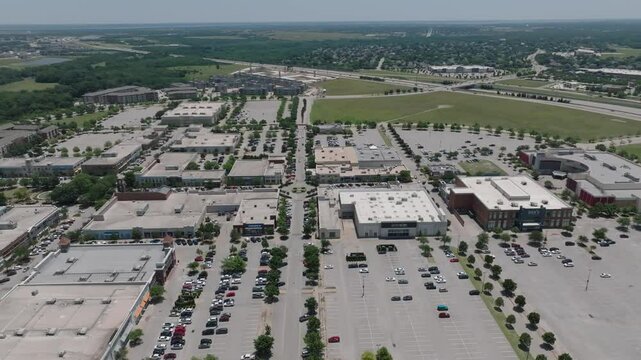 Firewheel Town Center in Garland,Texas Aerial Drone 4k 60fps