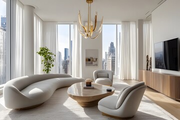 modern living room interior ai generative