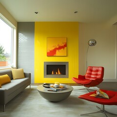 modern living room interior ai generative