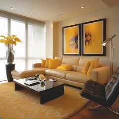 modern living room interior ai generative