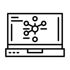 Graph Laptop Interface Icon