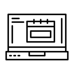 Calendar Laptop Interface Icon