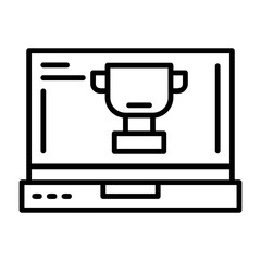 Trophy Laptop Interface Icon