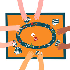 Board Game. Top View Illustration