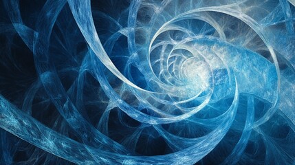 Blue curved abstract background