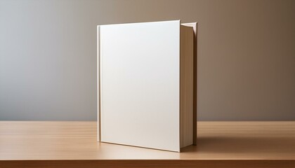 Generated image. Mockup de portada de libro en escritorio moderno con fondo neutro