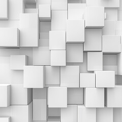abstract 3d white cubes background