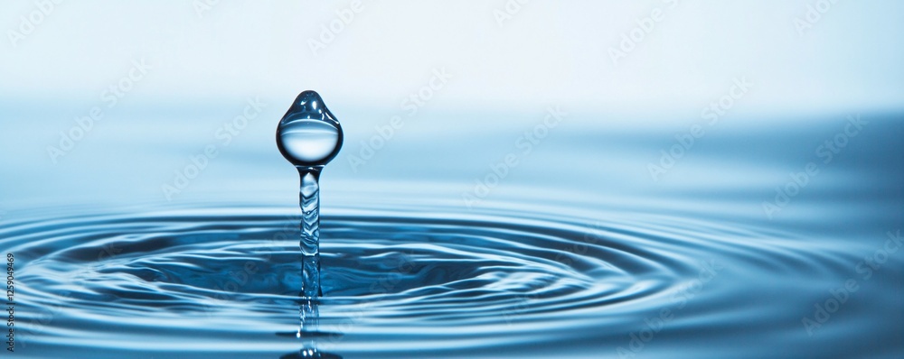 Aufkleber close up of a water drop making ripple effect