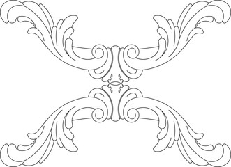 sketch vector illustration silhouette design decorative ornament floral decoration classic vintage ethnic traditional  