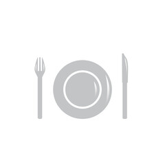 Table setting set. Fork, Knife, Spoon, plate sketch set. Catering engraved. Dinner etiquette. Vector illustration.