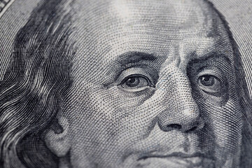 authentic American money close  up with bill details