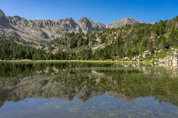 Primer Estany of the Pessons lakes in Andorra, Pyrenees.