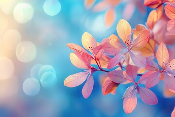Beautiful blurred spring-summer foliage with natural outdoor bokeh.