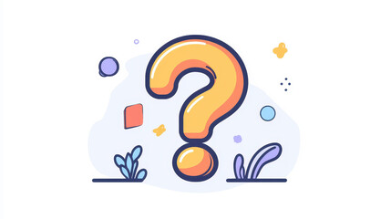 A sleek question mark icon set against a clean backdrop, perfect for conveying curiosity or inquiry.
